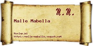 Malle Mabella névjegykártya